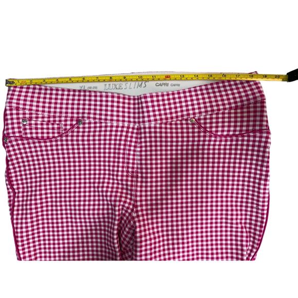 PETER NYGARD Luxe Slims Checkered Capri Women’ Pants Flattens Your tummy XL - Picture 3 of 6